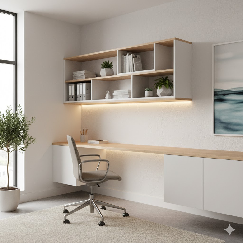 Floating desk home office