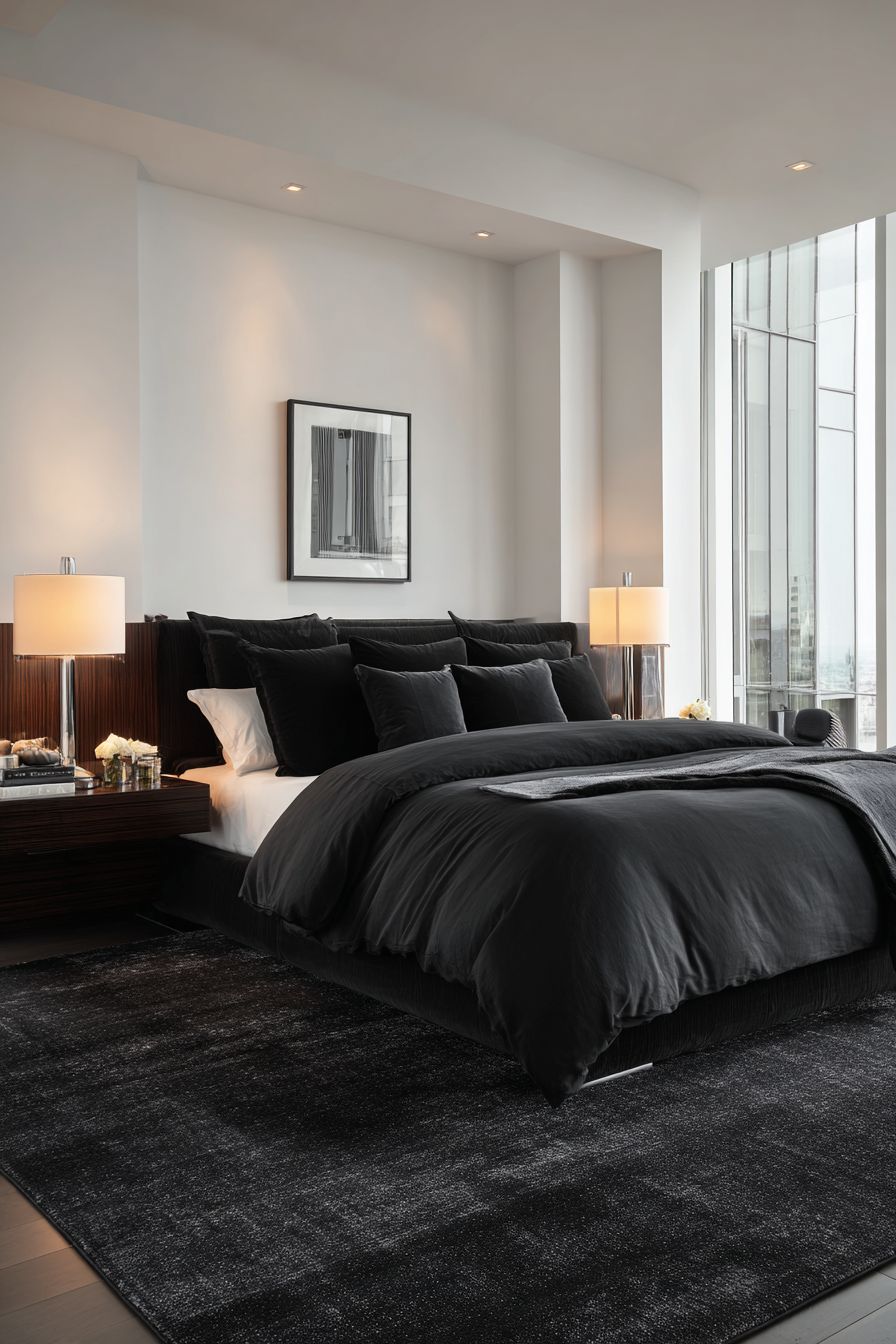 Create Drama with Black Bedding