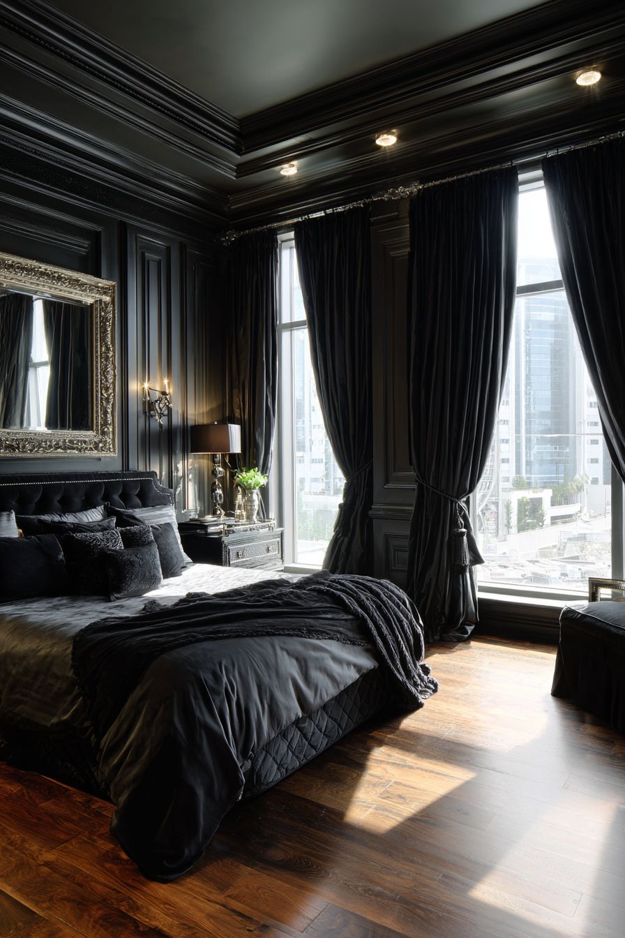 Incorporate Black Window Treatments