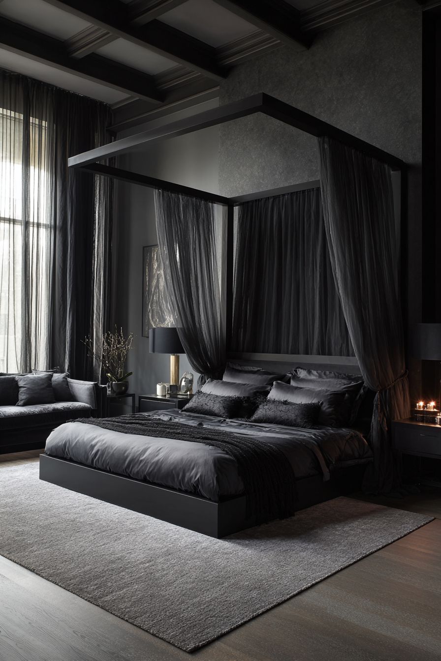 Black Canopy Beds for Elegance
