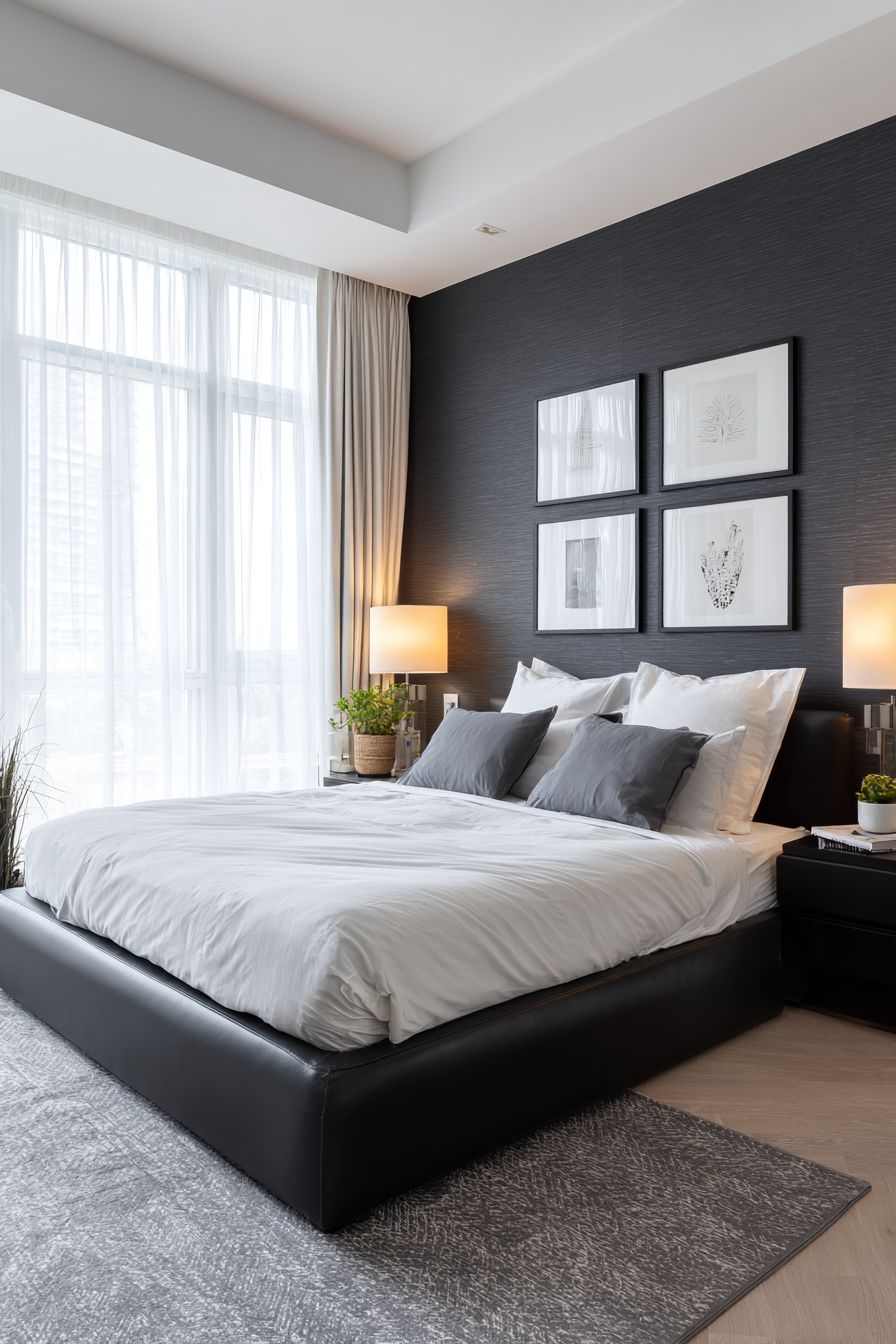 Simple Black Bed Frames for Versatility