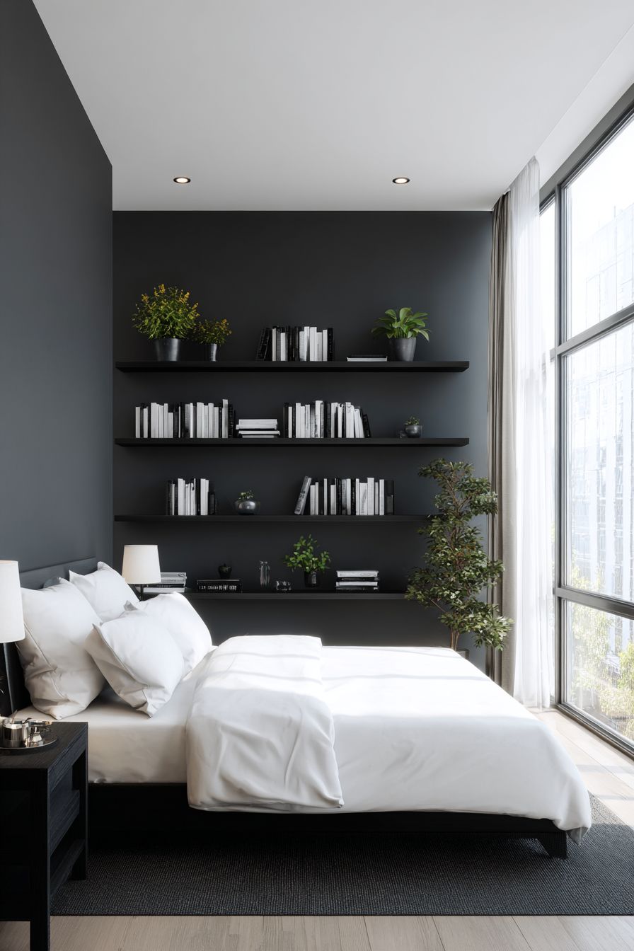 Black Shelves for Organization