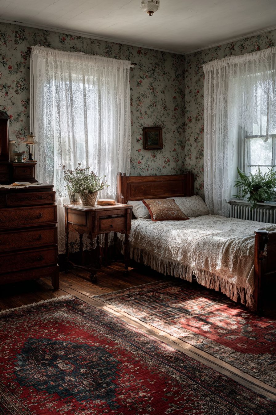 Highlight with Layered Vintage Rugs