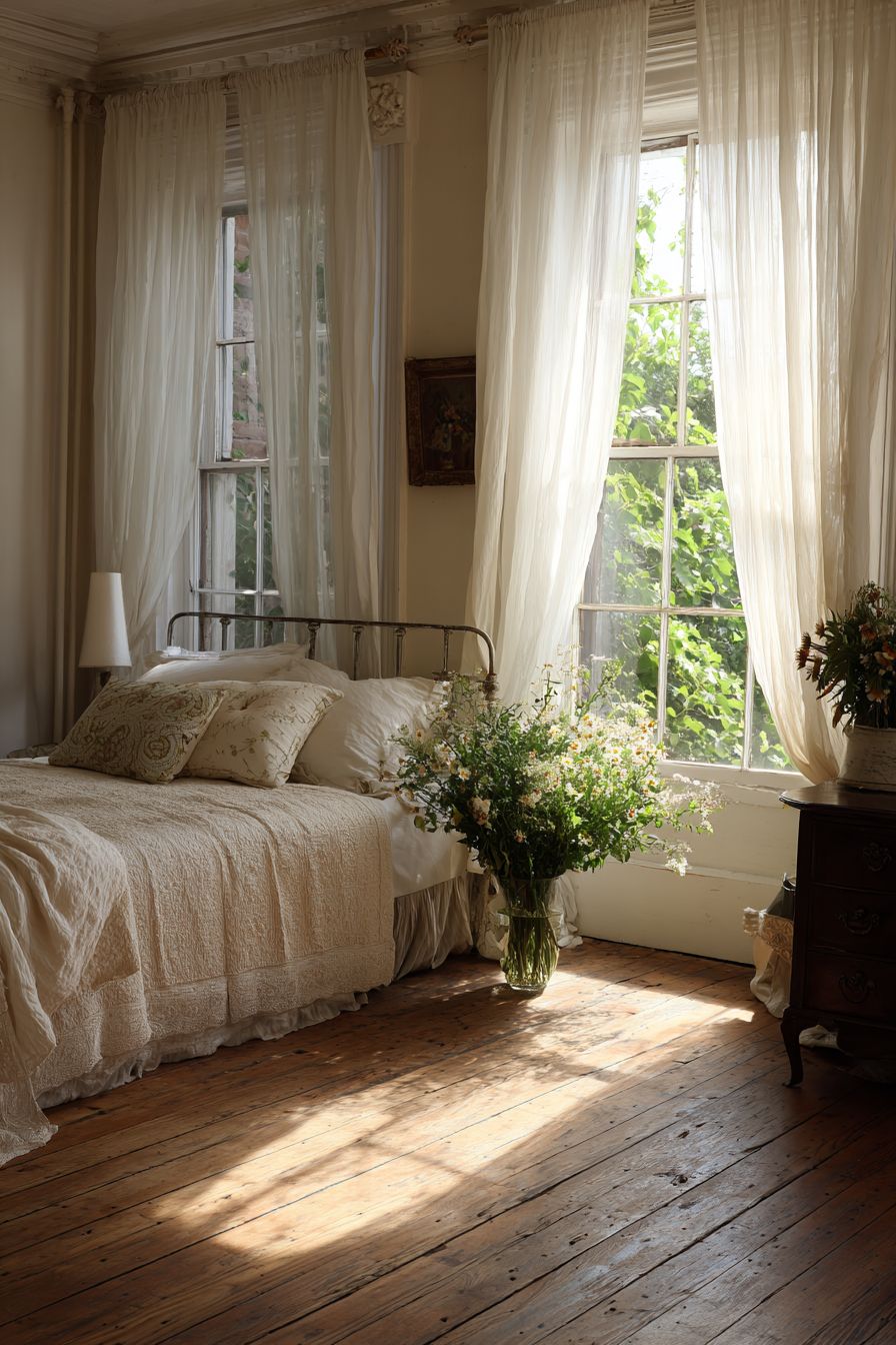 Hang Sheer Curtains for Soft Light