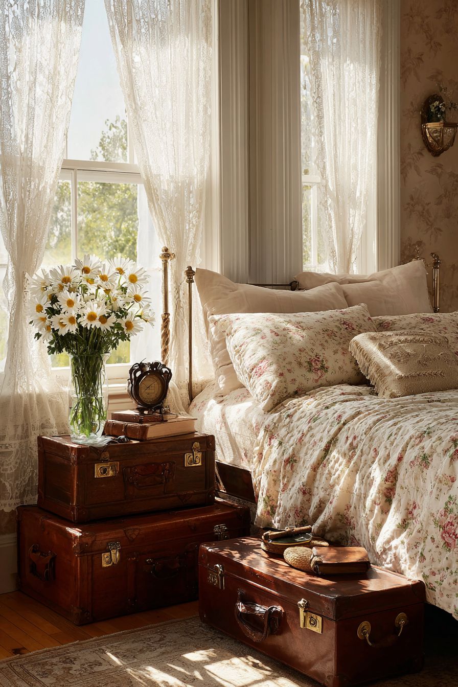 Decorate with Vintage Suitcases