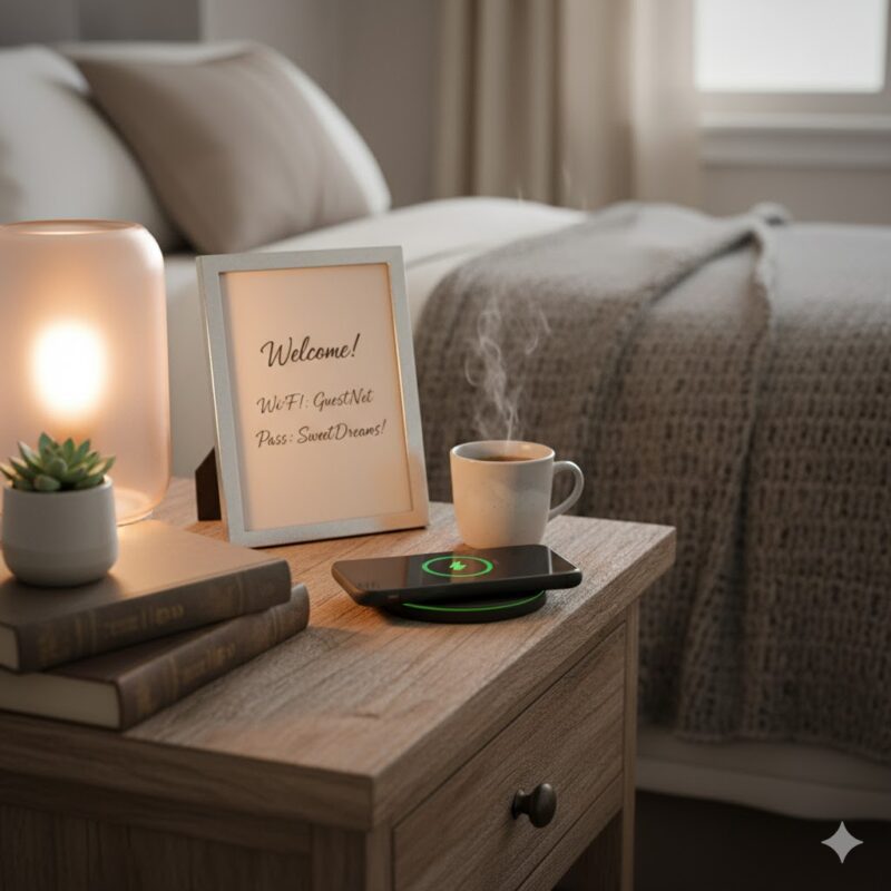 Tech conveniences in guest room