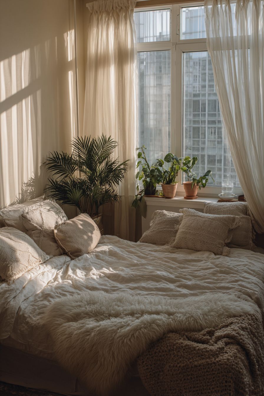 Warm Up Space with Sheer Curtains