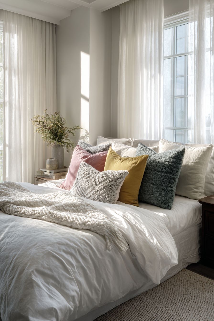 Accentuate with Textured Throw Pillows