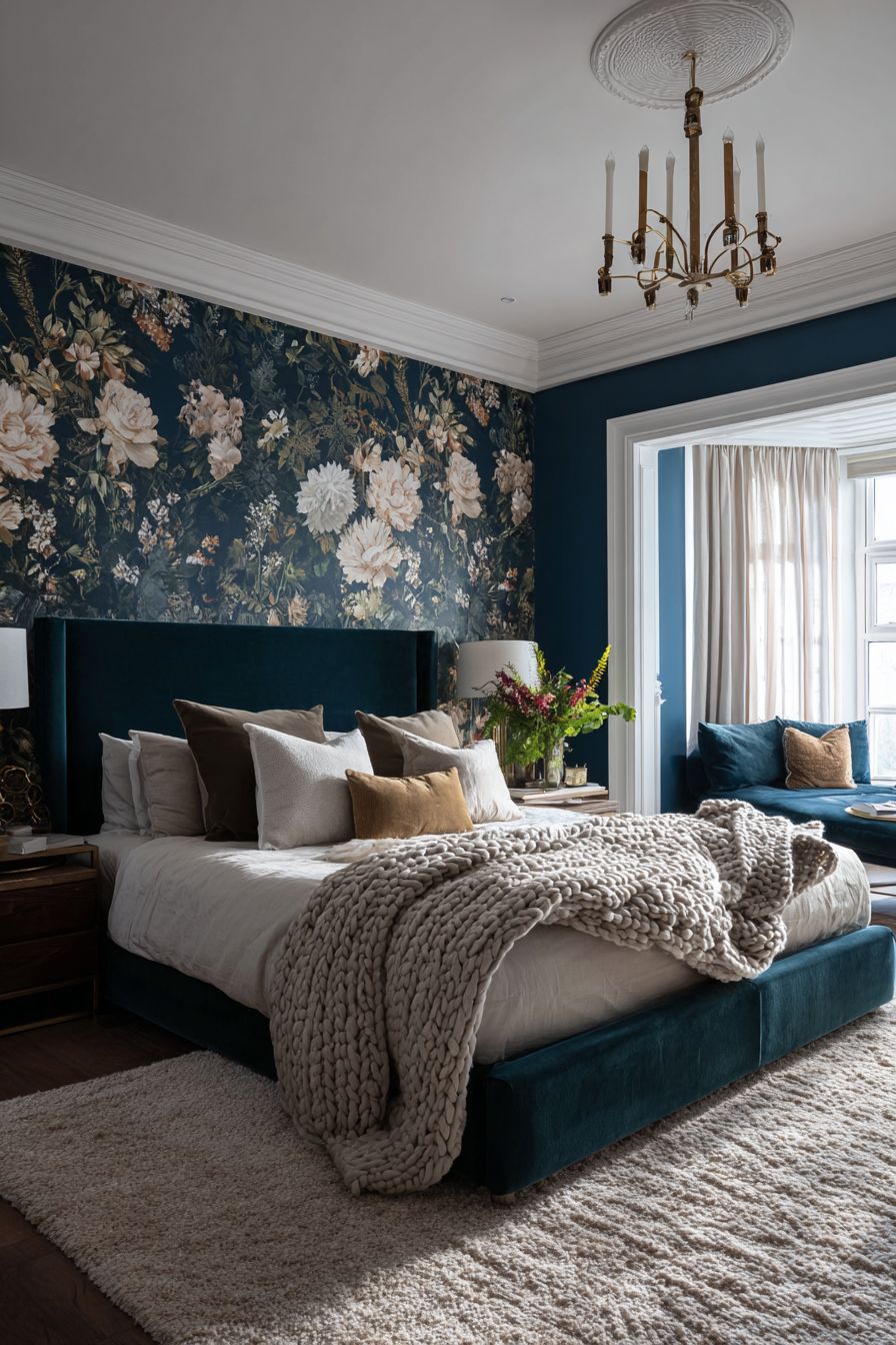 Statement With Bold Patterned Wallpaper