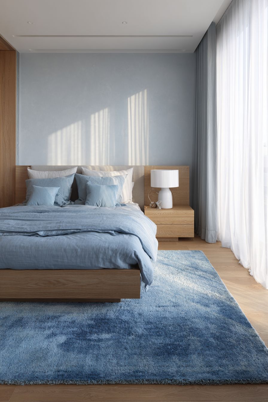 Place a Blue Area Rug