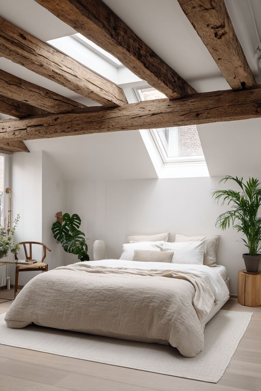Paint Exposed Beams for Contrast