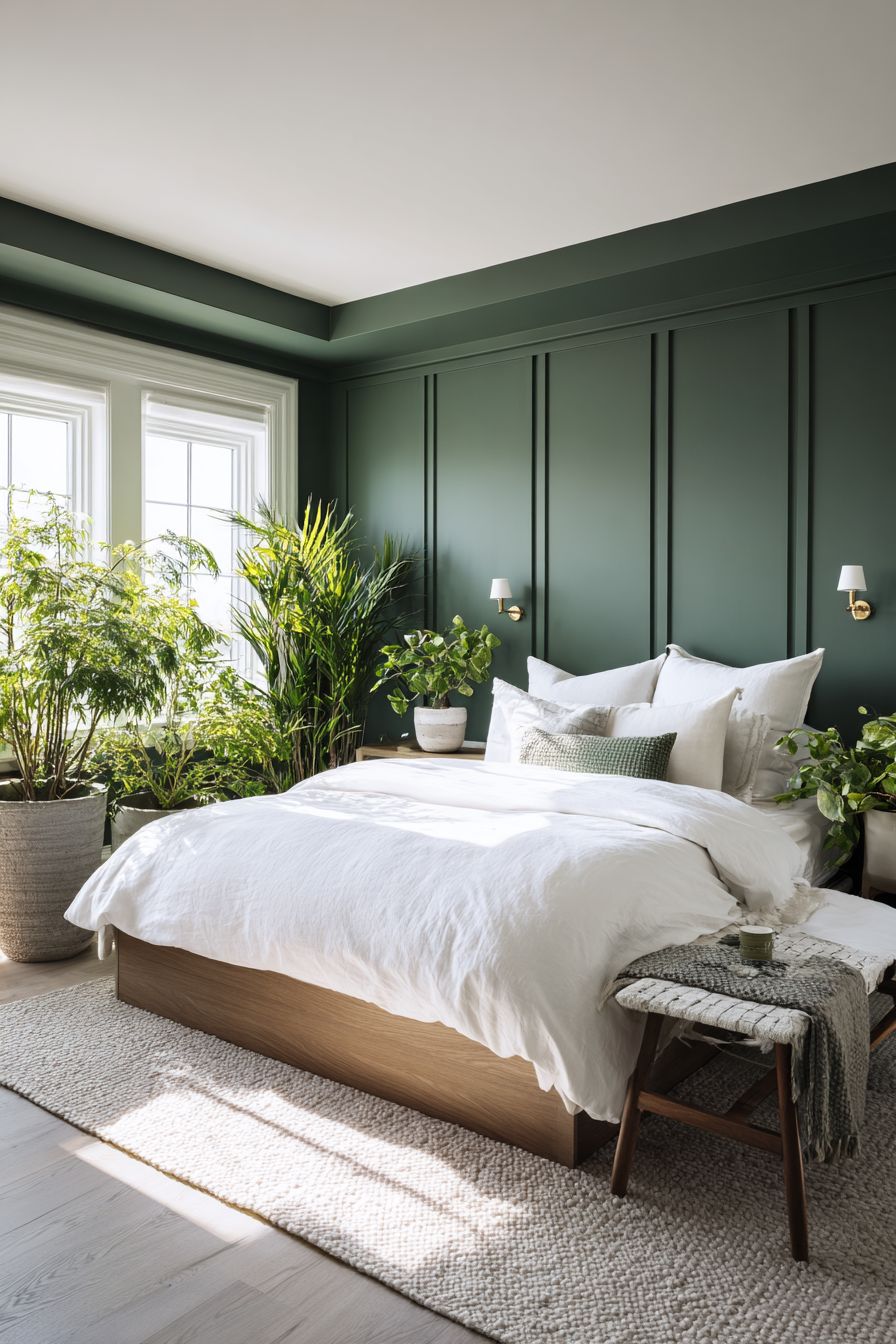 Add Depth with Green Wall Panels