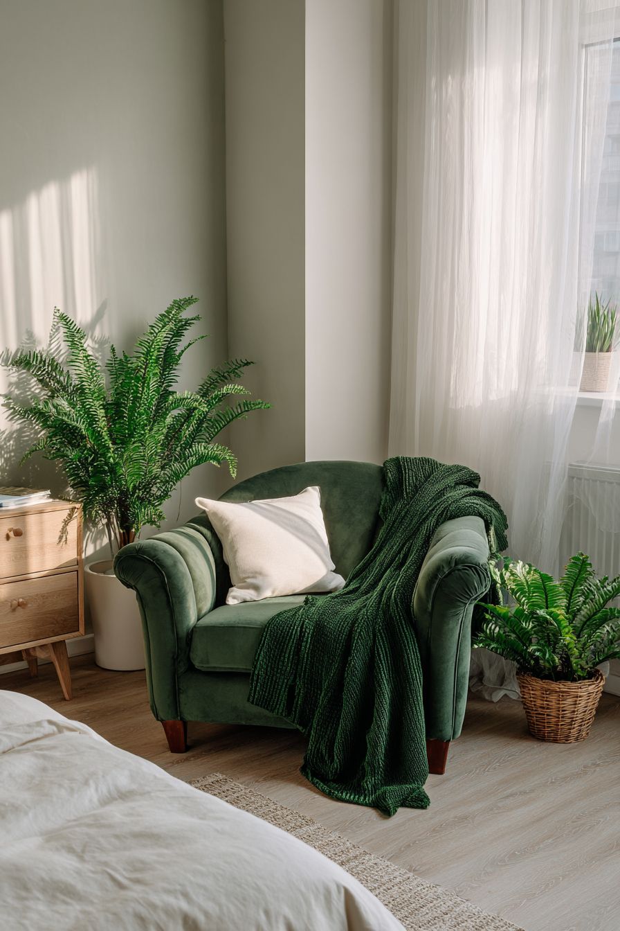 Use Green Throws for Added Comfort