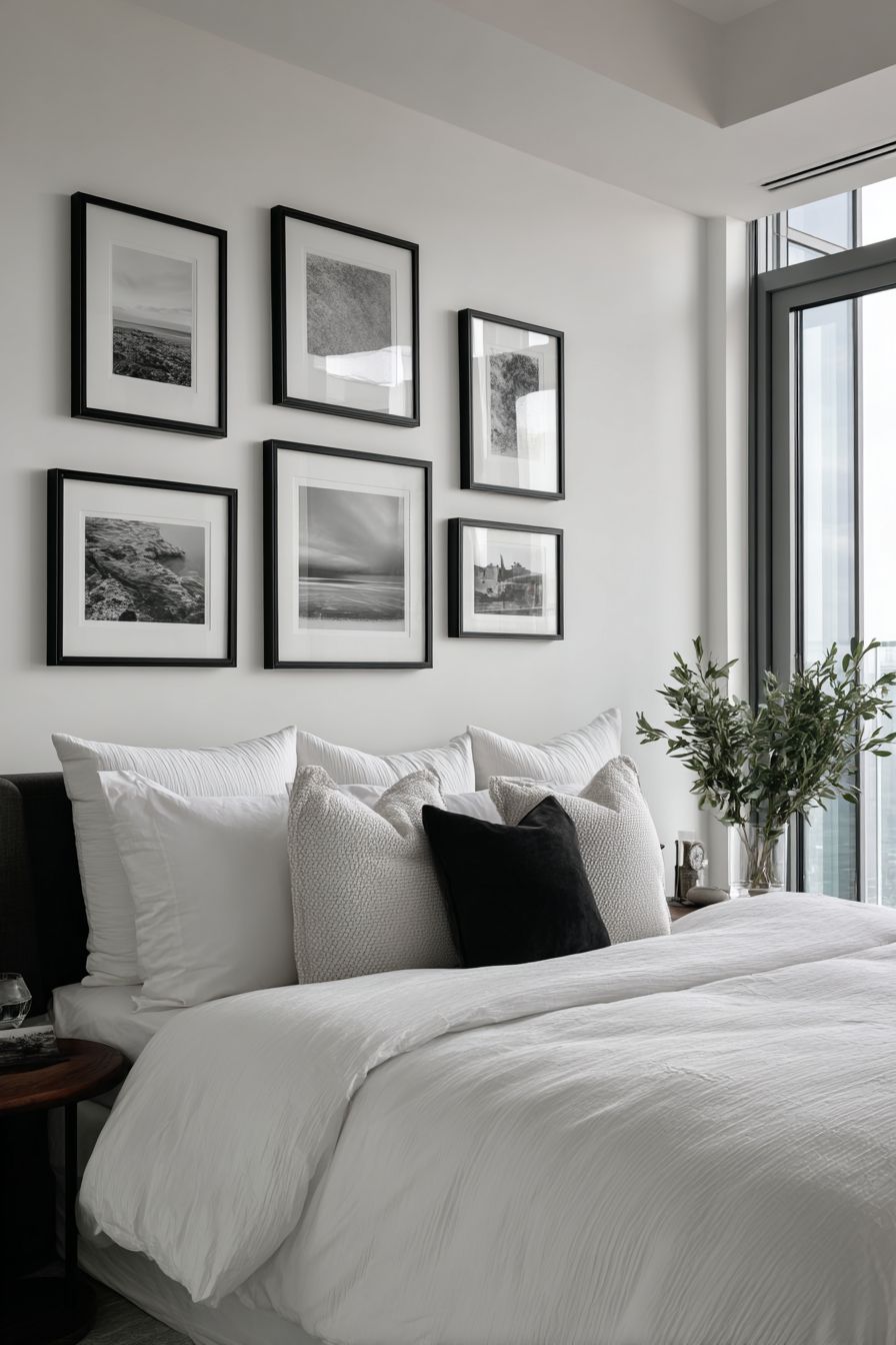 Enliven Walls with Black Frame Collage