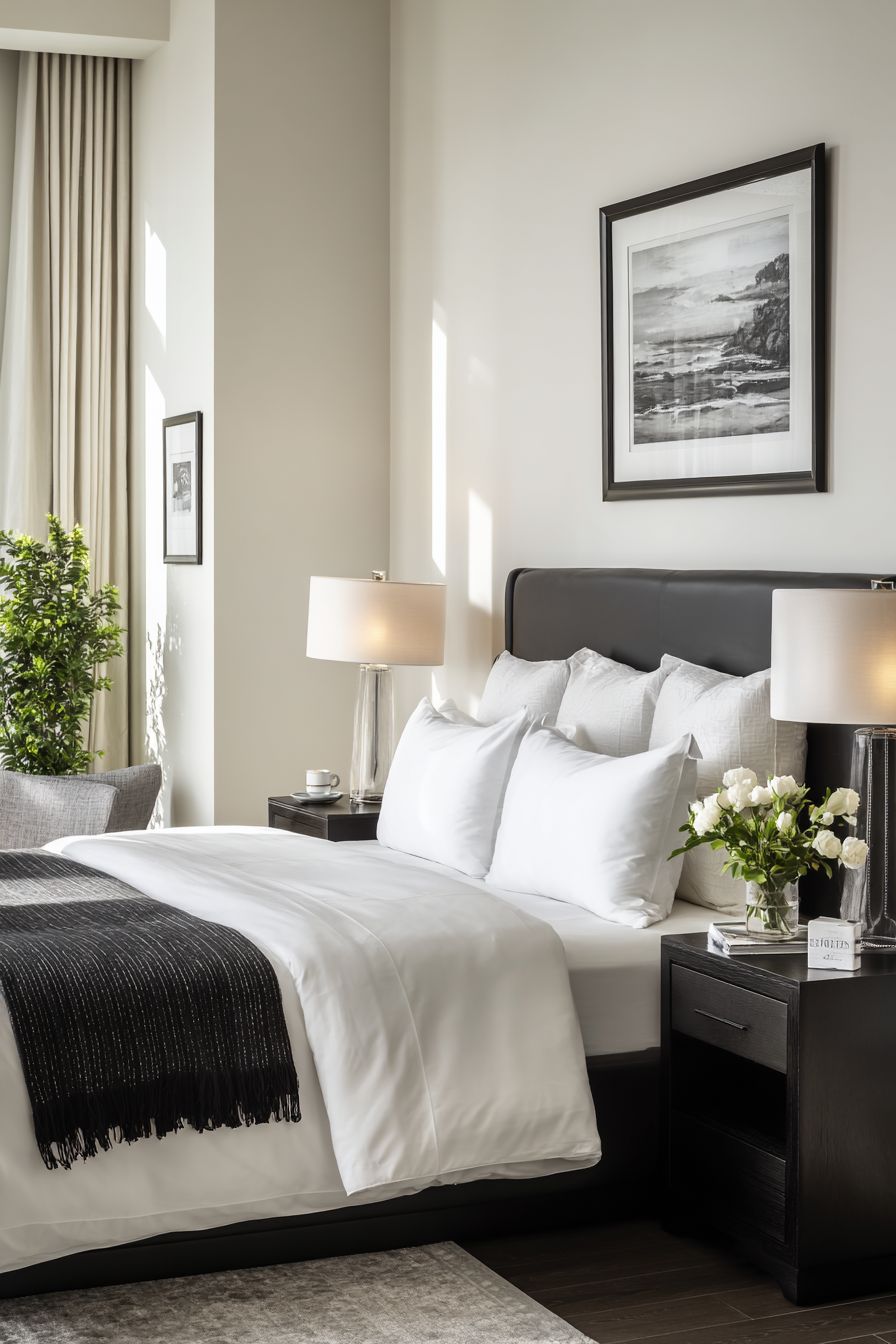 Create Symmetry with Matching Bedside Lamps