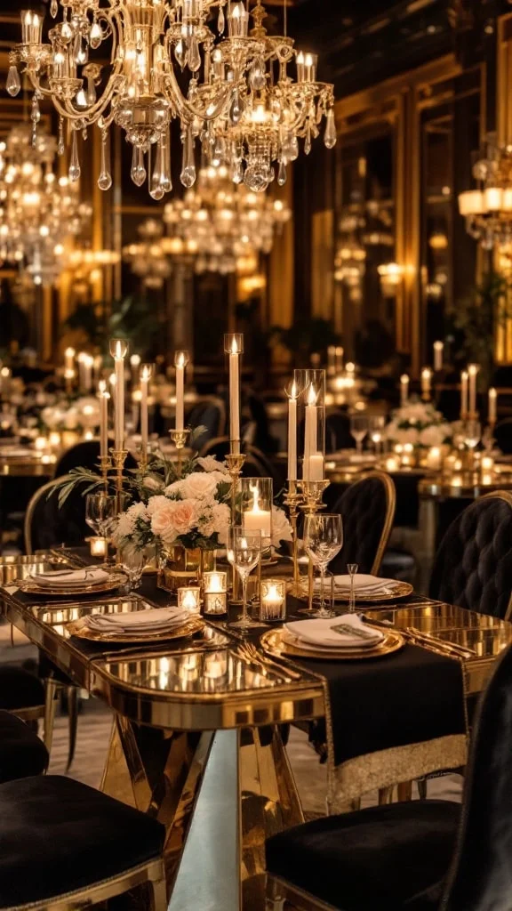 Vintage Glamour with Art Deco Influences