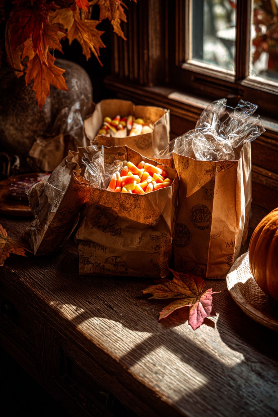 Craft Fall-Themed Favor Bags