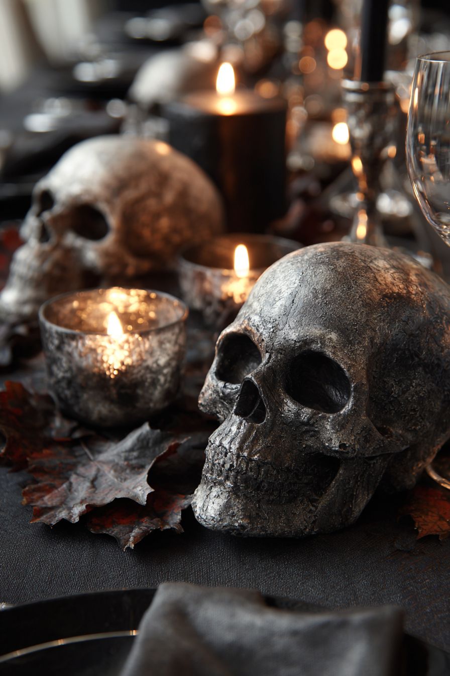 Use Eerie Skull Centerpieces