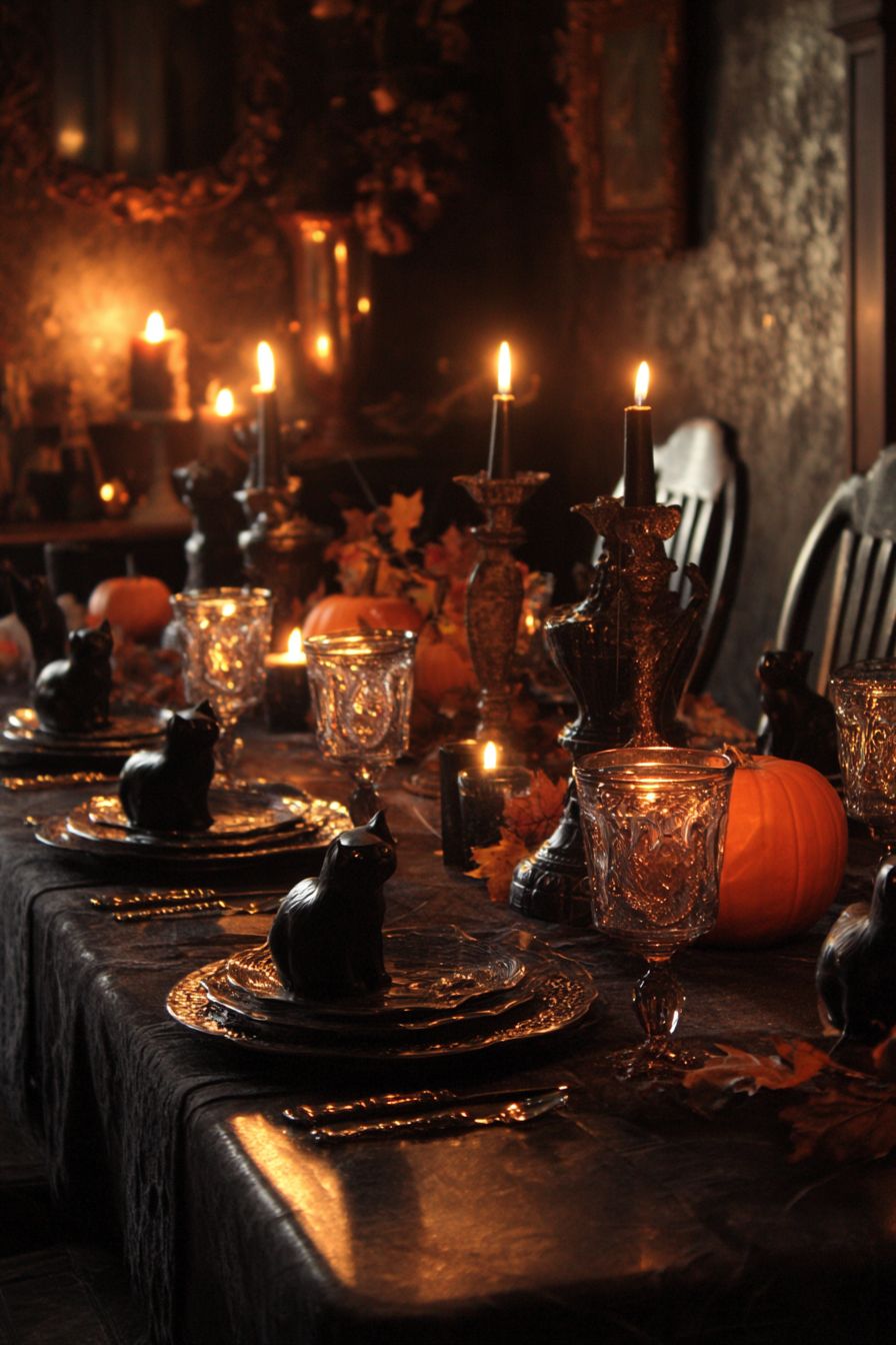 Incorporate Black Cat Silhouettes