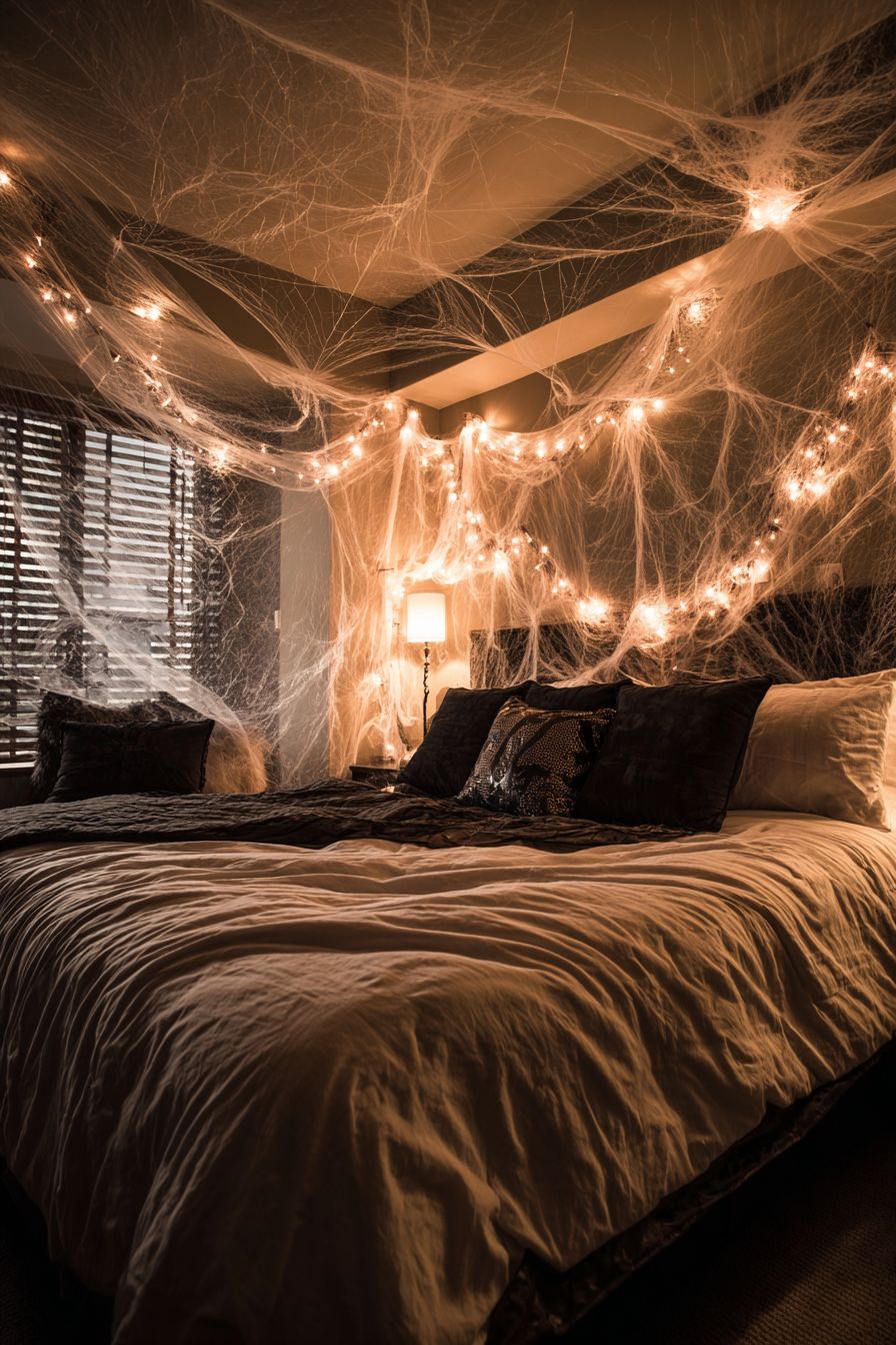 Decorate with Spiderweb String Lights