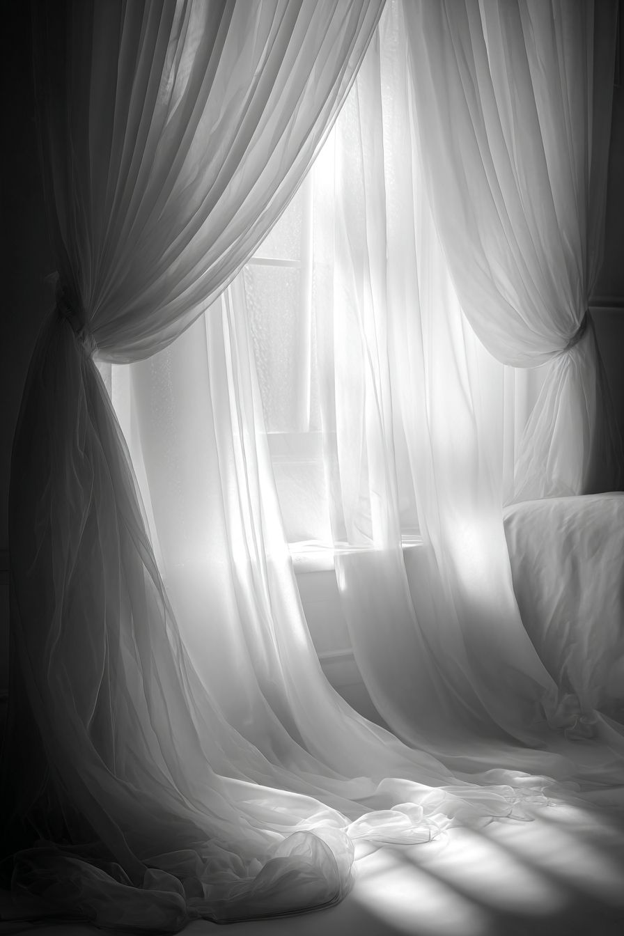 Hang Ghostly Sheer Curtains