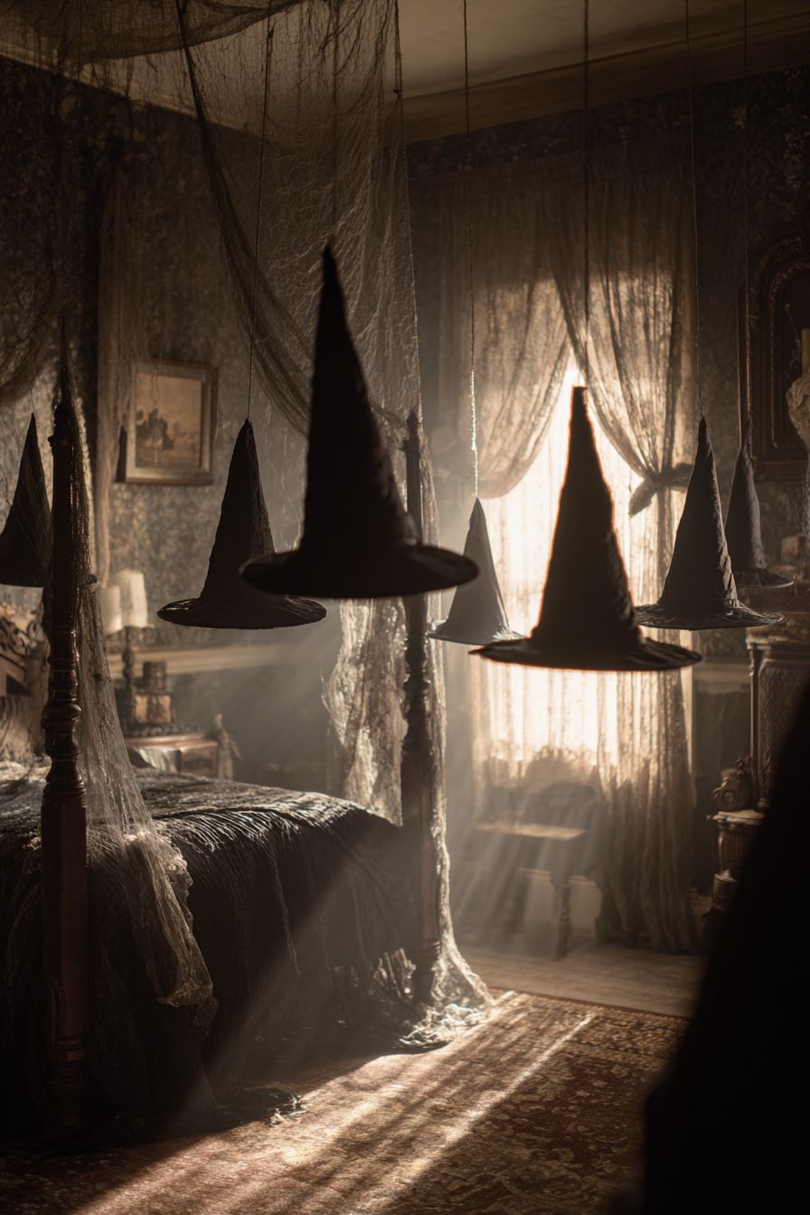 Utilize Witch Hat Ceiling Decor