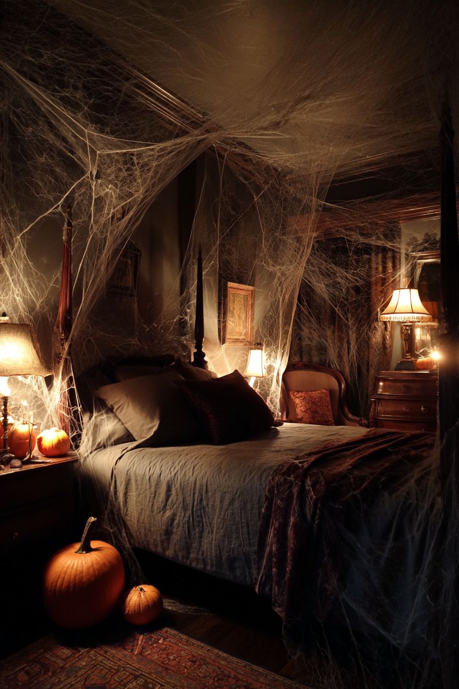 Drape Faux Spider Webs