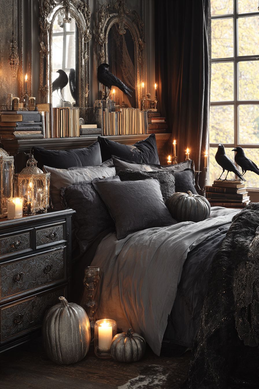 Perch Raffia Crows Around the Room