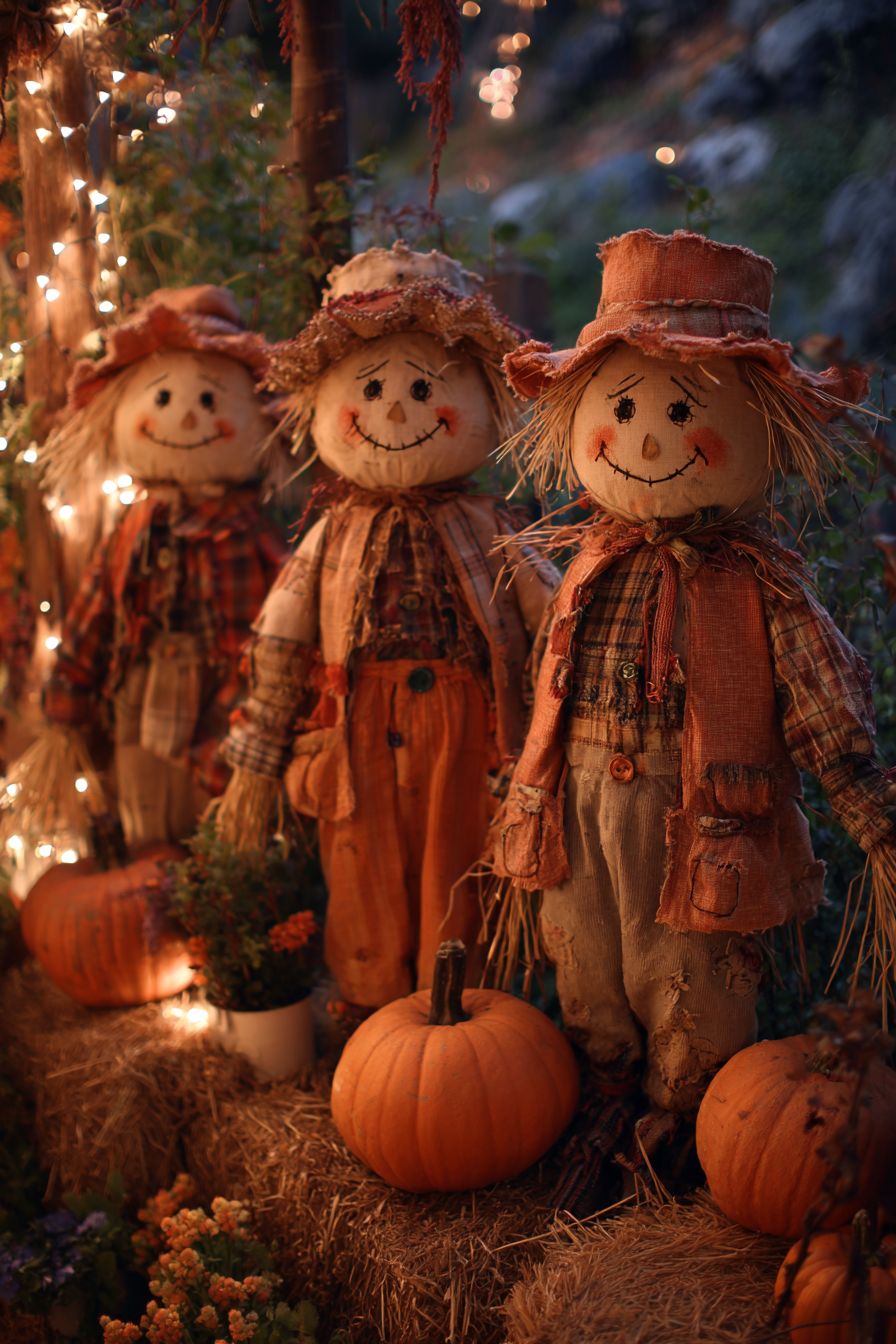 Set Up a Scarecrow Family