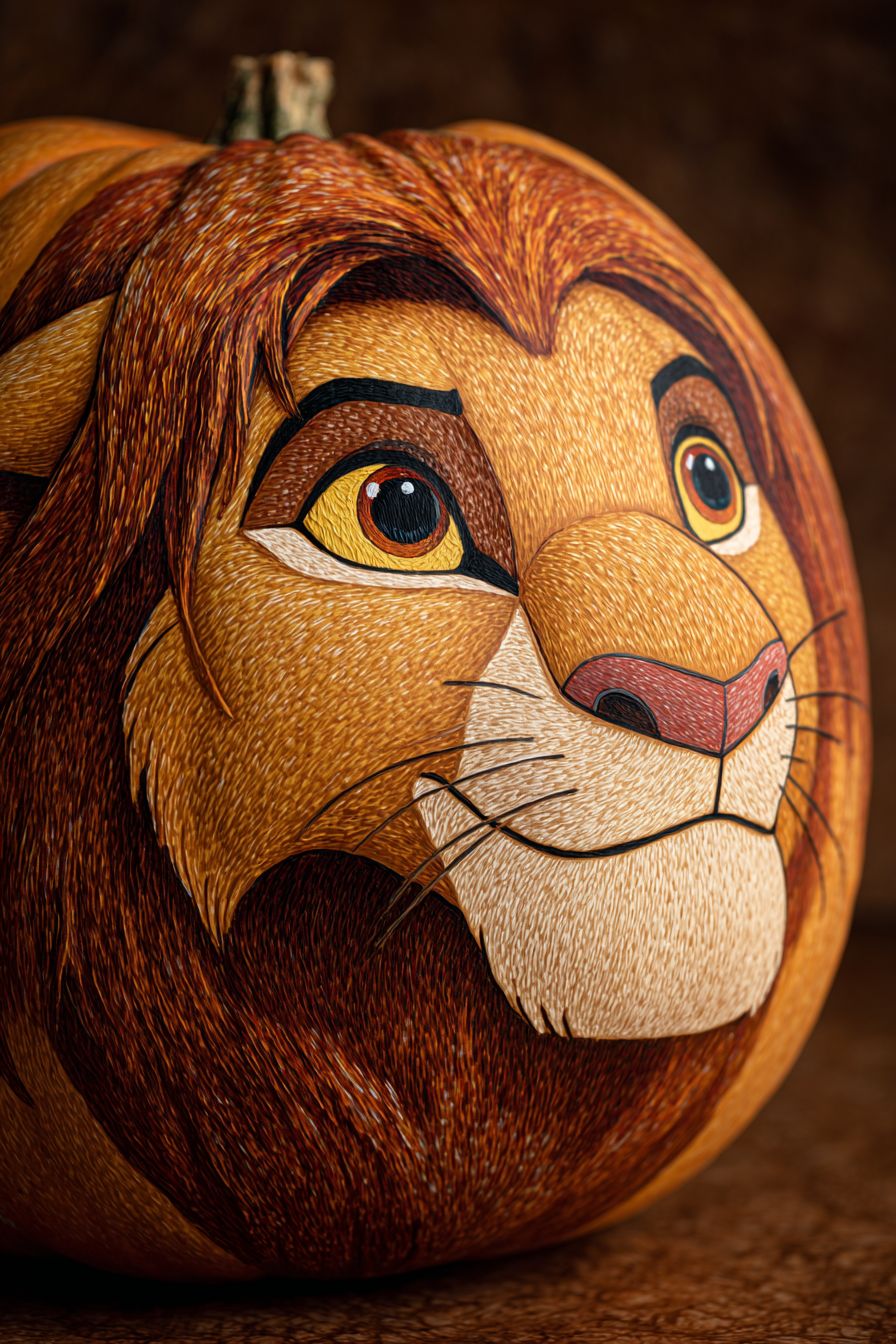 Paint Simba's Courageous Expression