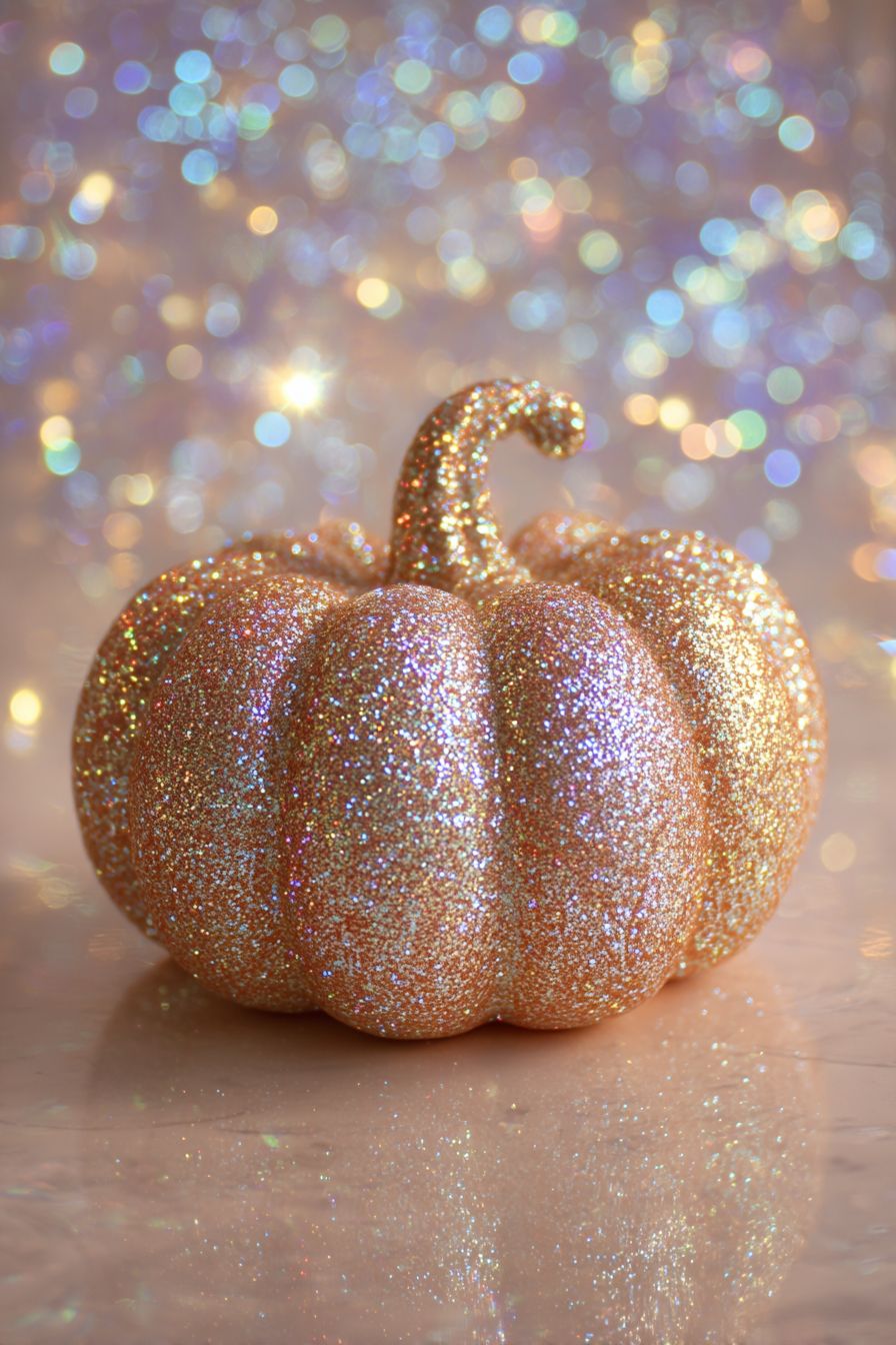 Use Glitter for Sparkly Pumpkins