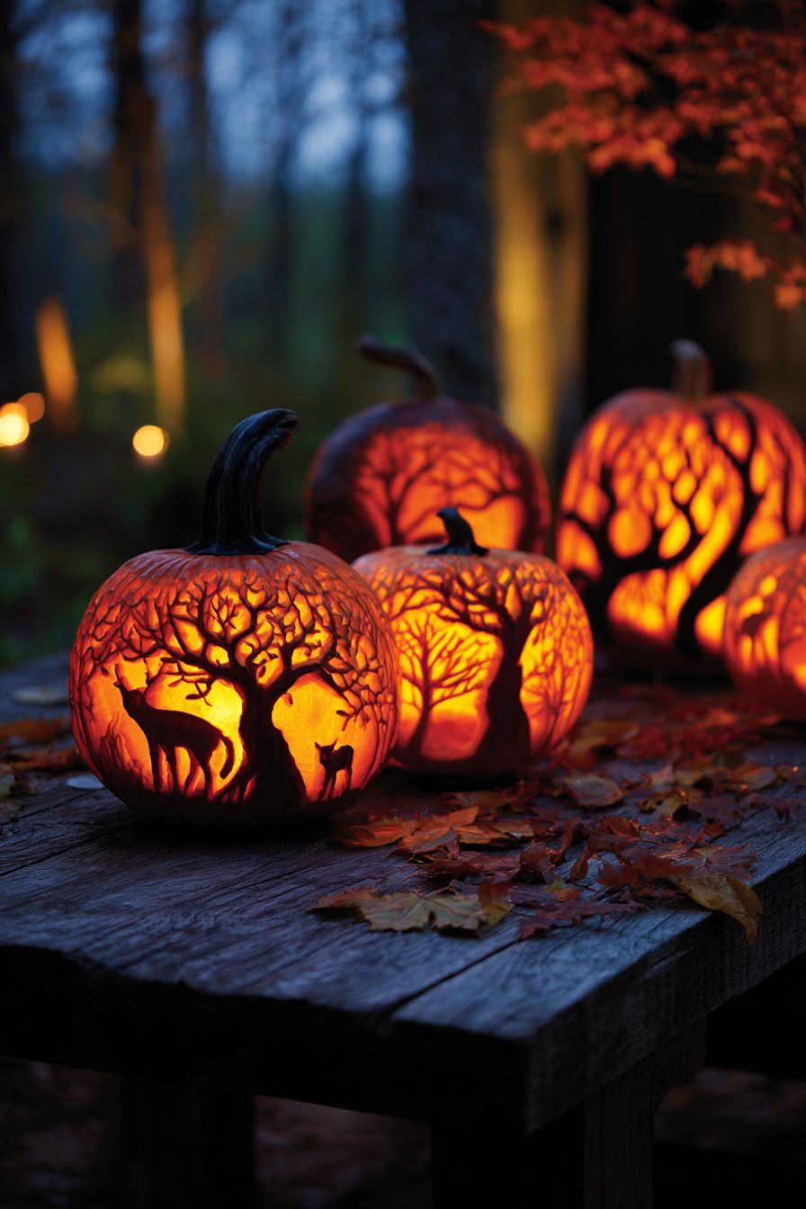 Carve Pumpkins with Nature Designs