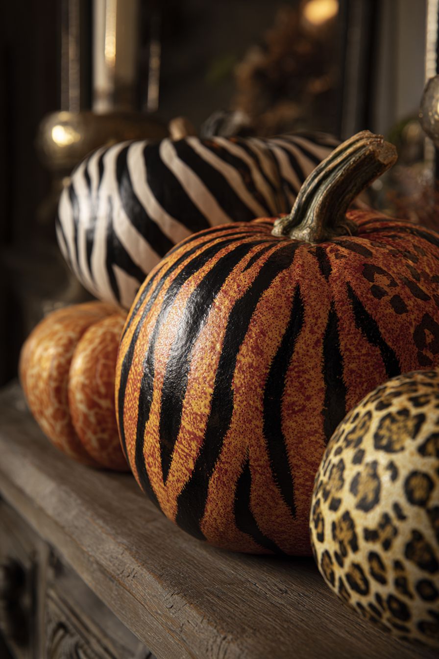 Paint Pumpkins with Animal Prints