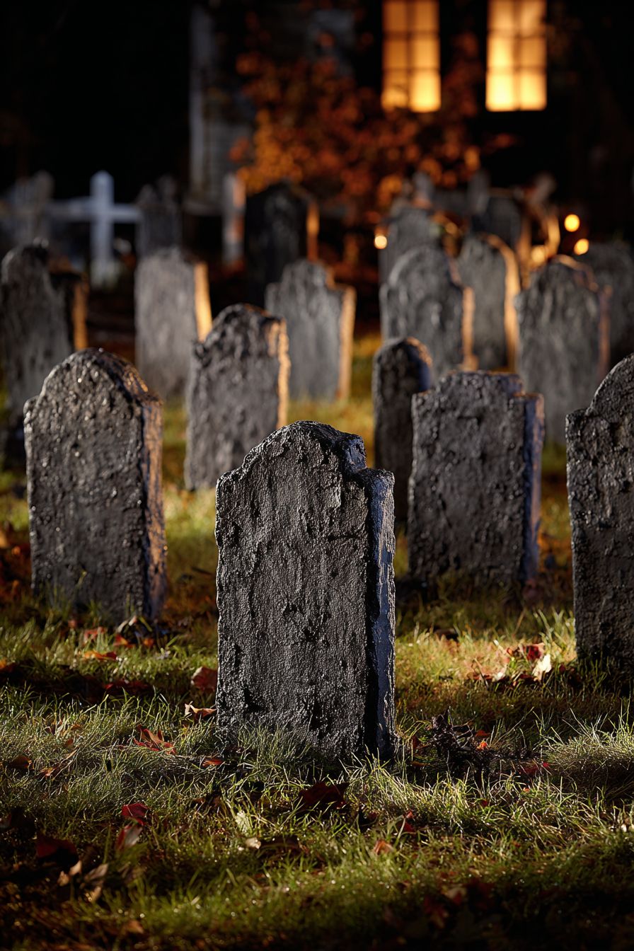 Organize a Creepy Tombstone Graveyard