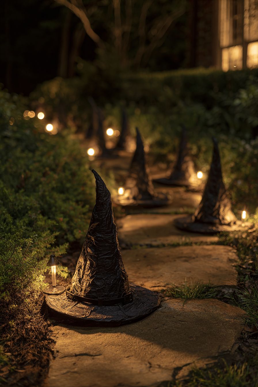 Create Witch Hat Luminaries with Paper