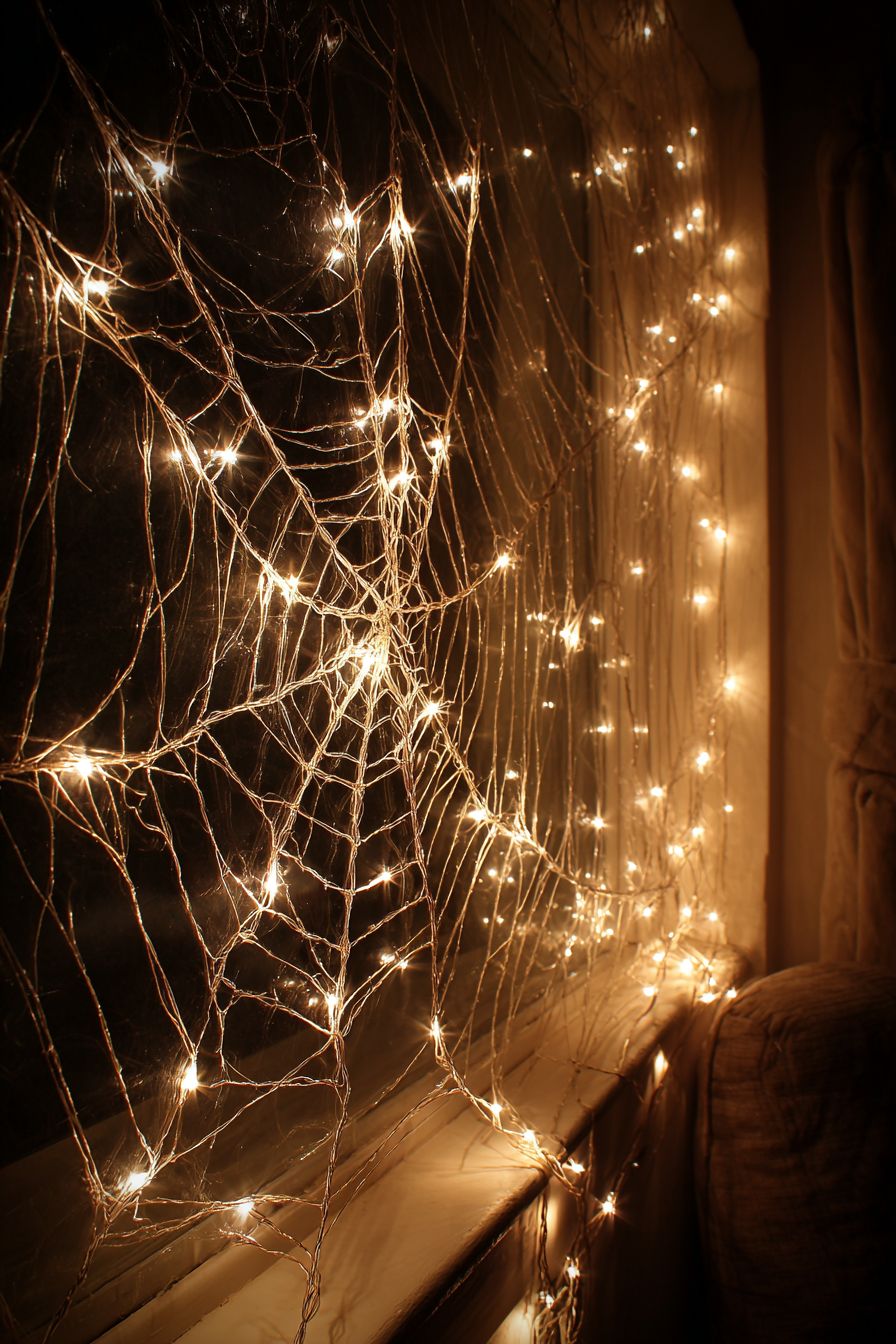 Design a String-Light Spider Web