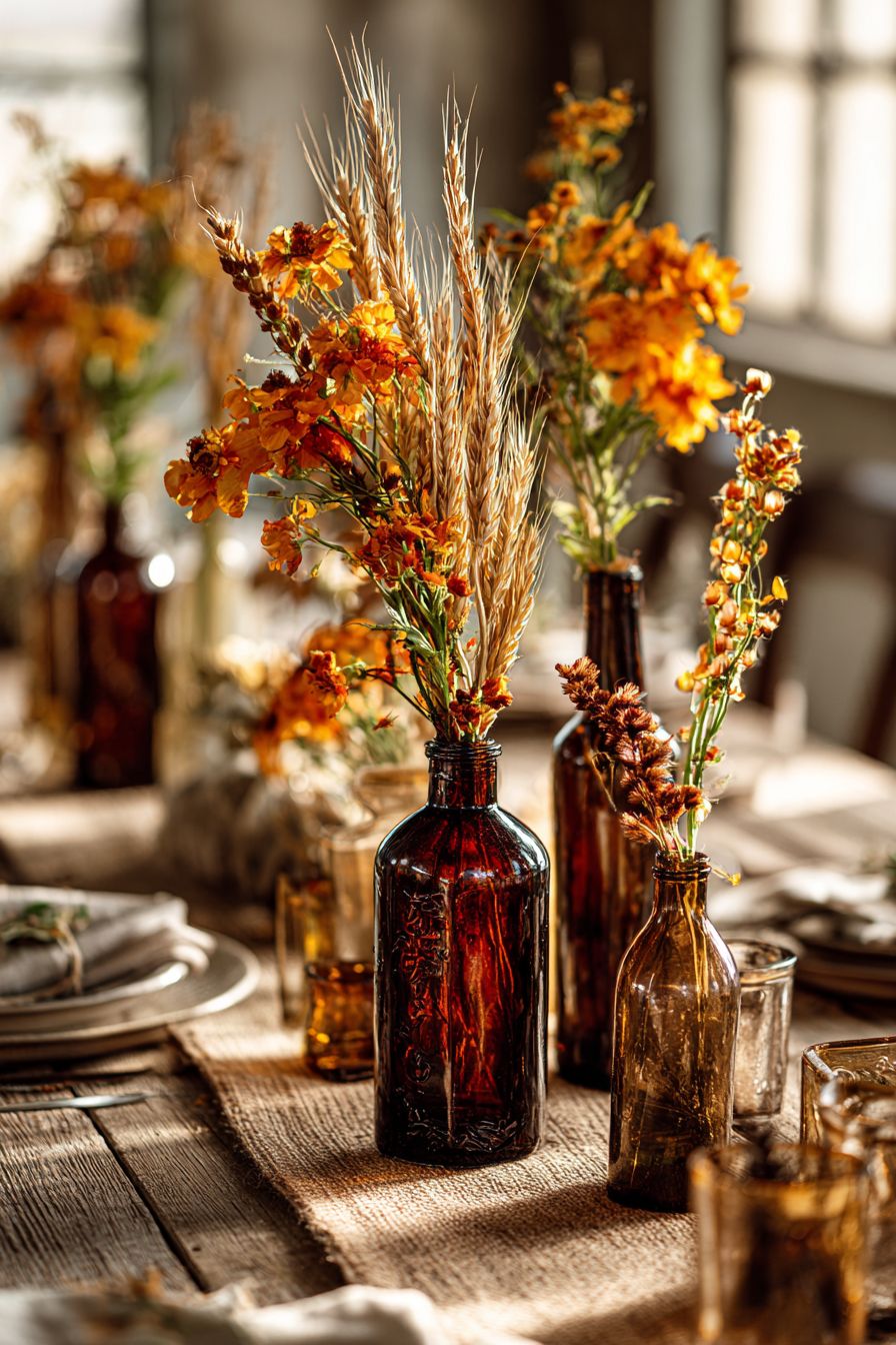 Use Recycled Glass Bottles as Vases