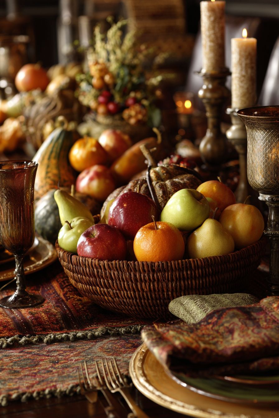 Arrange a Harvest of Fruits and Vegetables