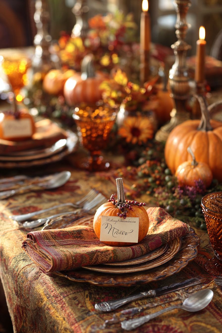 Budget-Friendly Mini Pumpkin Name Tags