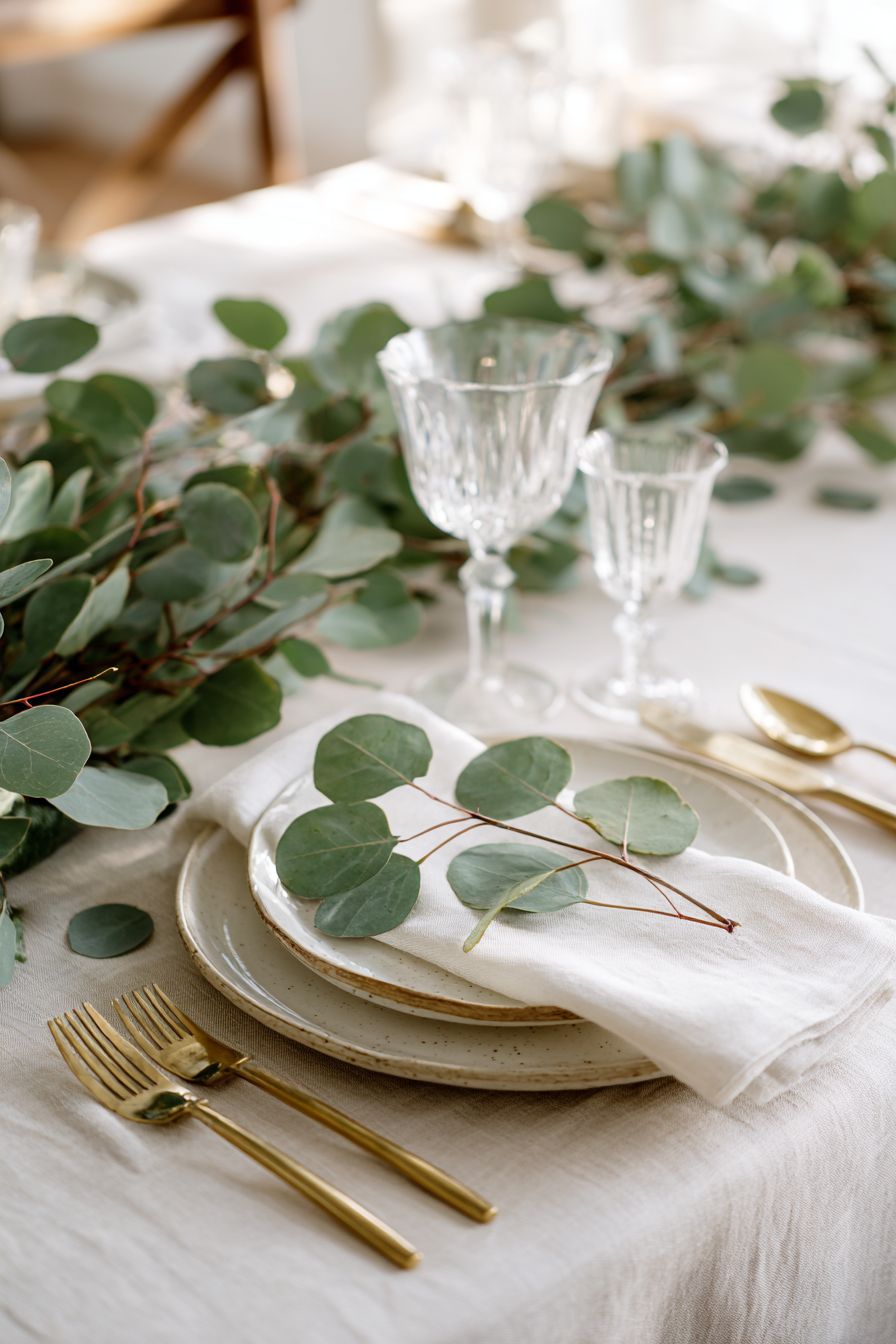 Design a Tablescape with Eucalyptus Accents
