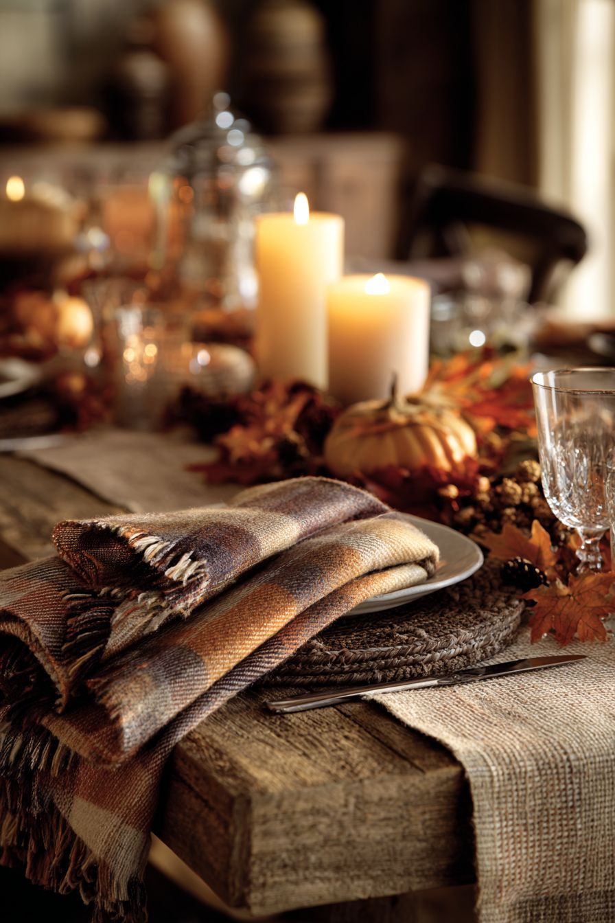 Incorporate Cozy Wool Blankets as Table Throws