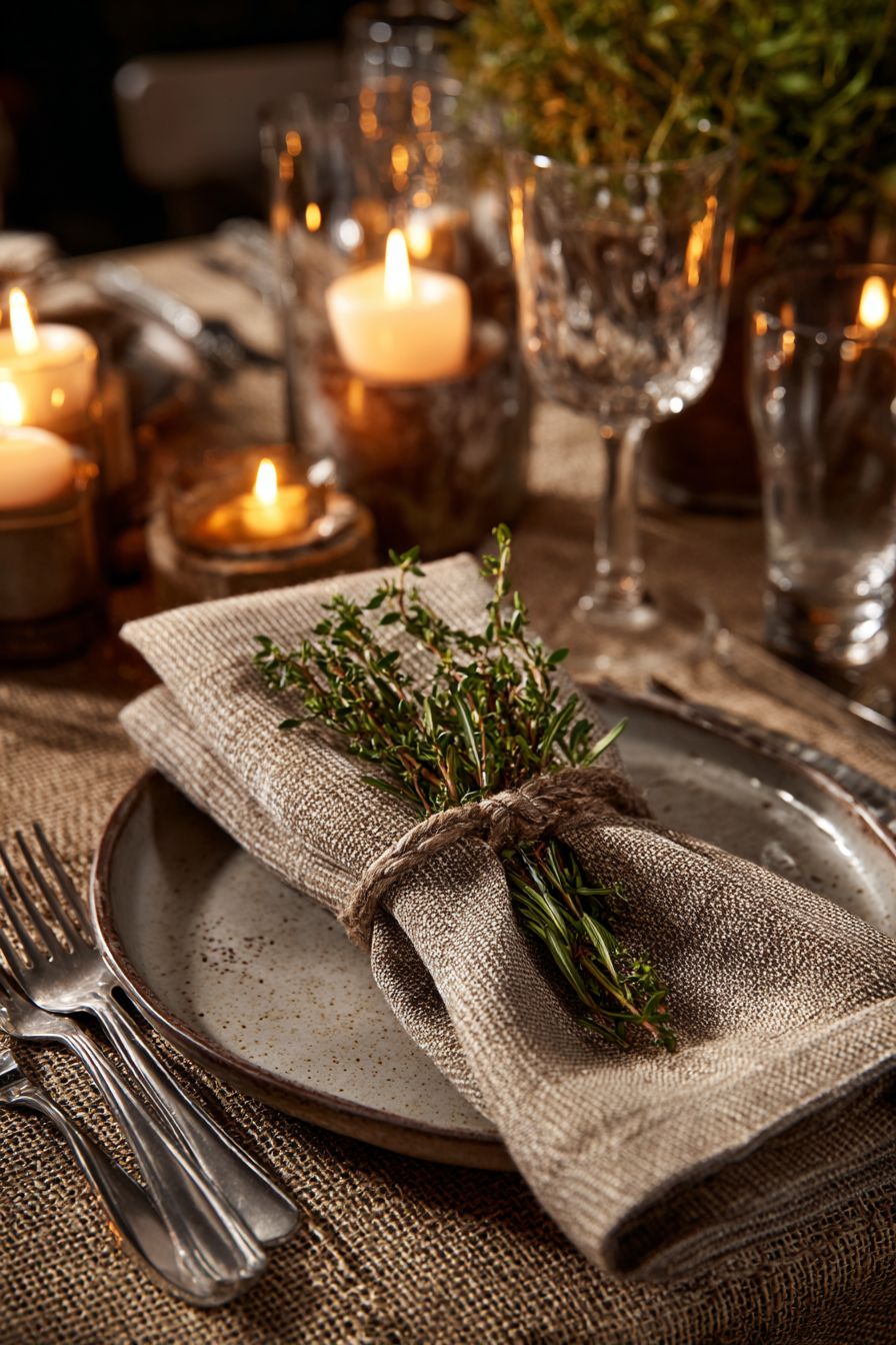 Create Thyme Sprigs Napkin Decorations