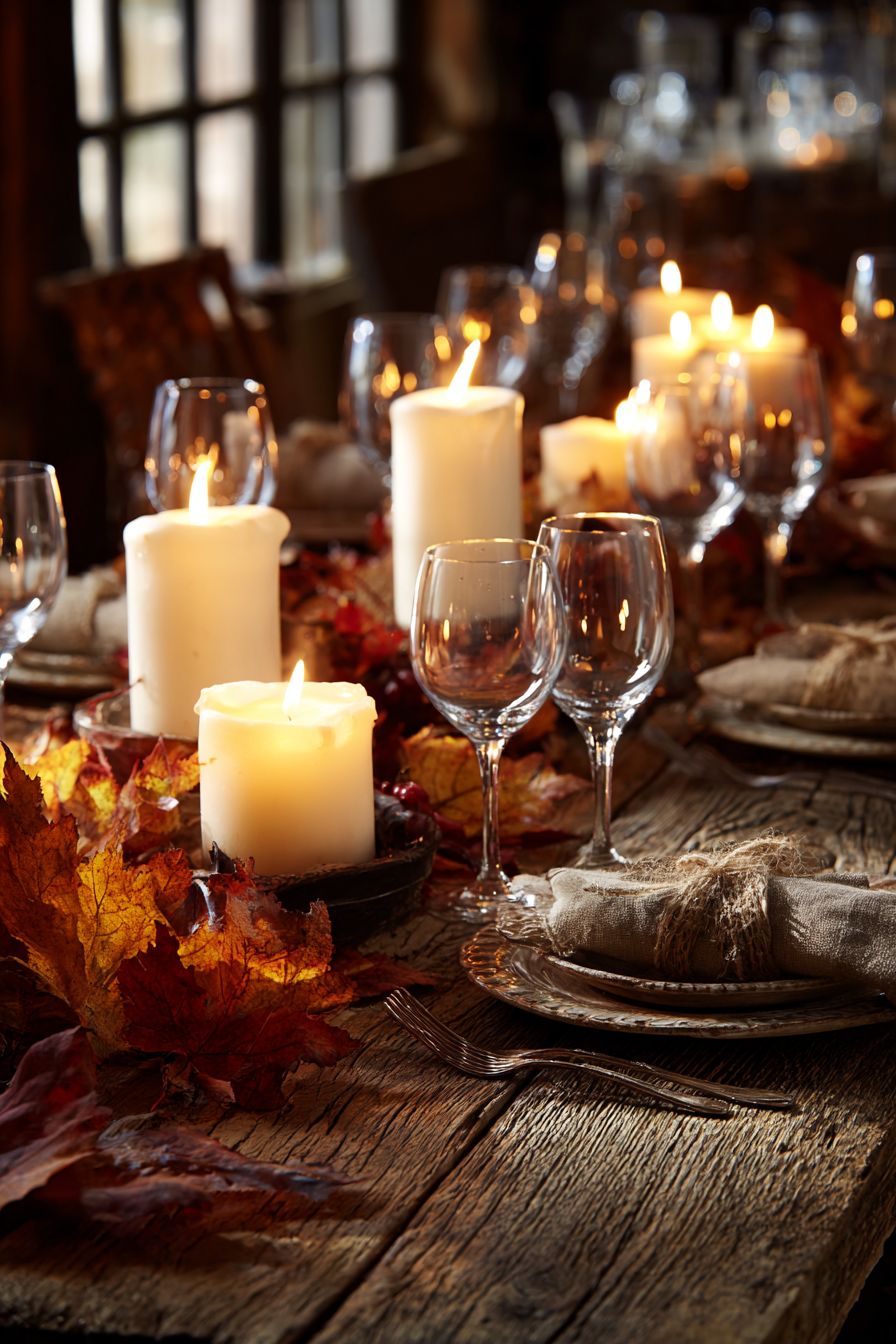 Opt for Simple White Candles in Assorted Sizes