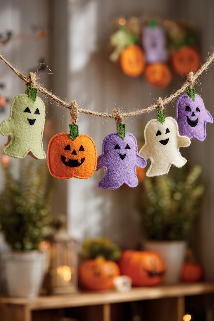 Simple Spooky Banner with Felt