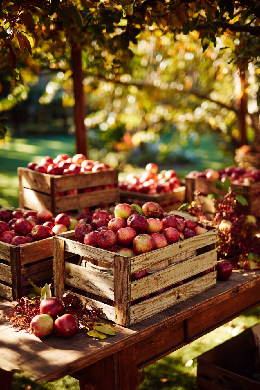 Design a Vintage Apple Orchard Setting