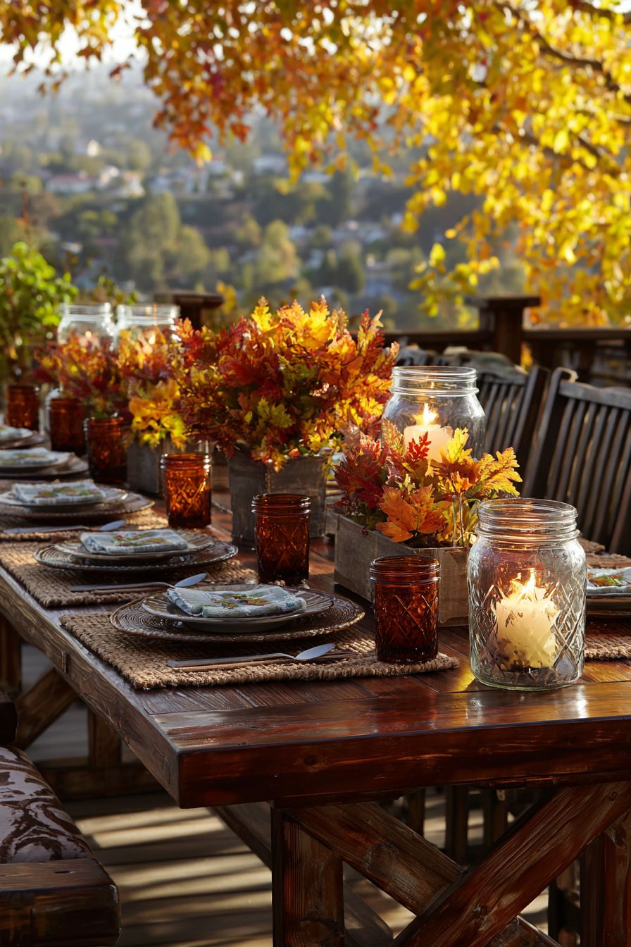 Organize an Outdoor Autumn Table