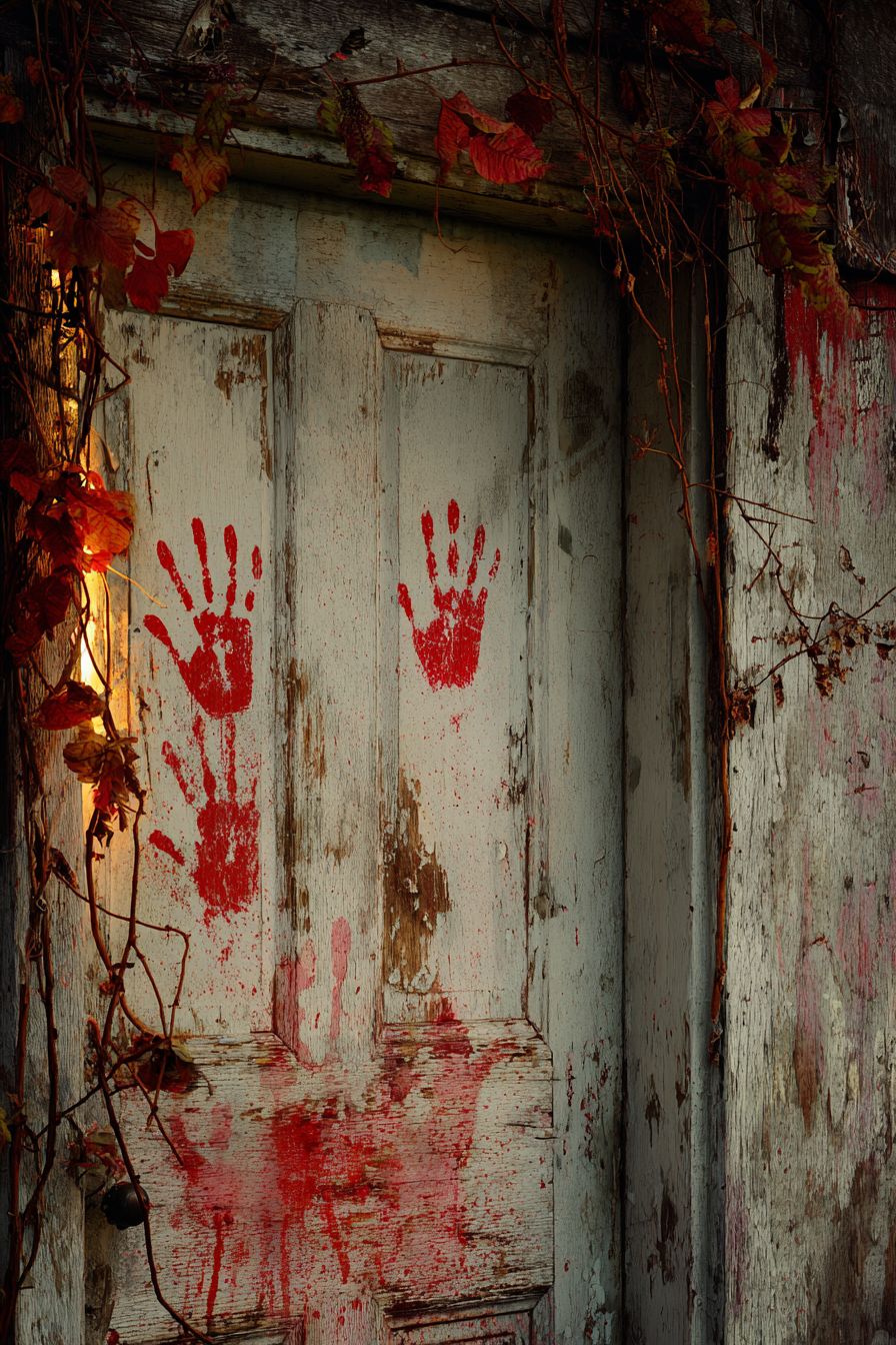 Create a Gory Door Handprint Scene