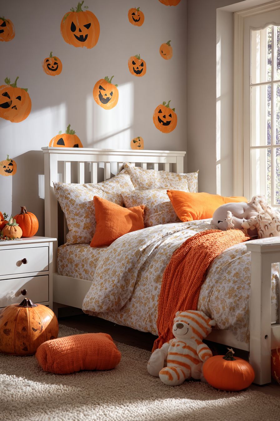 Stick on Jack-o'-Lantern Wall Decals