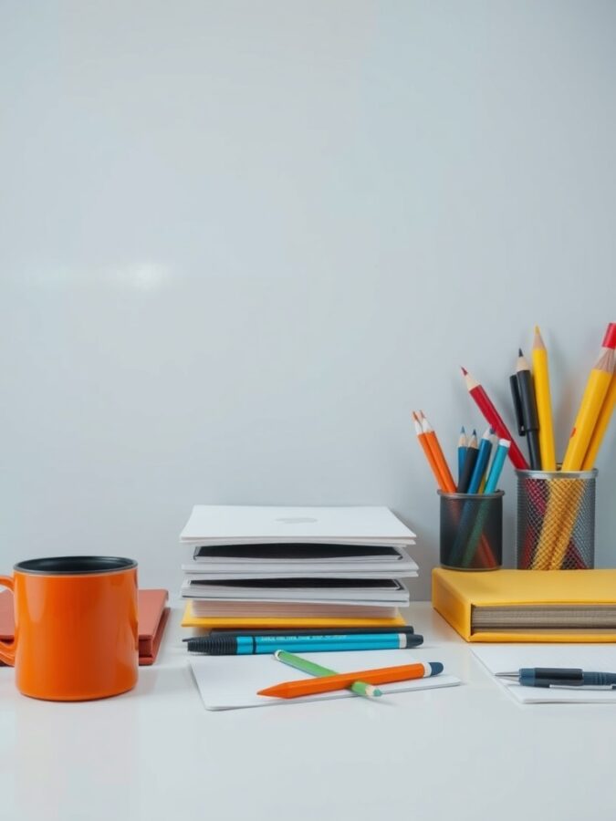 A cozy blanket draped over a chair in a well-lit home office setting.