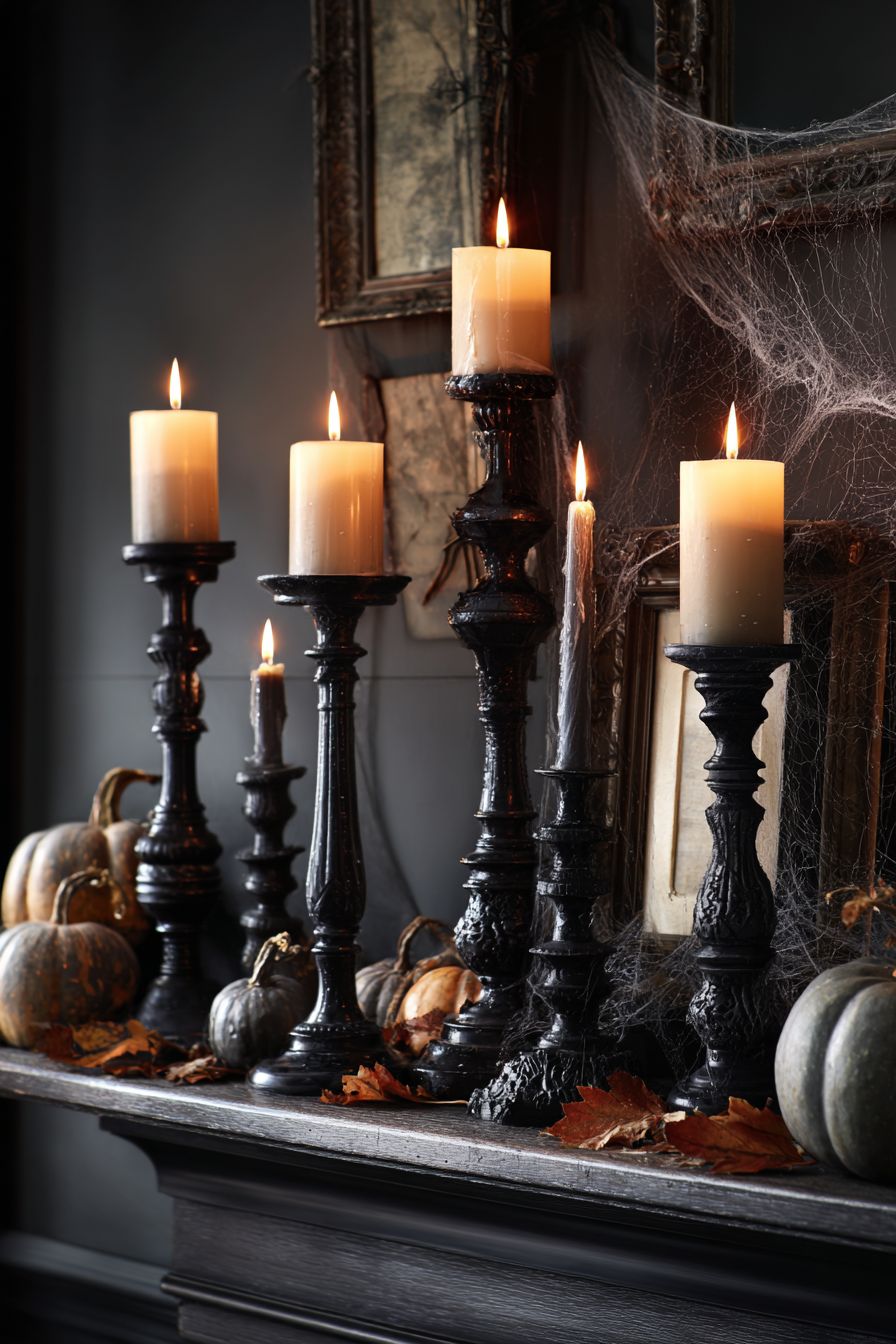 Organize Candlesticks for a Gothic Touch